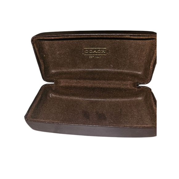 Coach Brown Leather Glasses Case - Picture 1 of 9